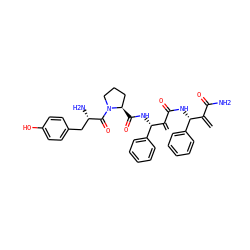 C=C(C(N)=O)[C@@H](NC(=O)C(=C)[C@@H](NC(=O)[C@@H]1CCCN1C(=O)[C@@H](N)Cc1ccc(O)cc1)c1ccccc1)c1ccccc1 ZINC000095555433