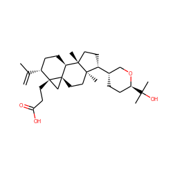 C=C(C)[C@@H]1CC[C@@H]2[C@]3(CC[C@]4(C)[C@@H]([C@H]5CC[C@H](C(C)(C)O)OC5)CC[C@@]24C)C[C@]13CCC(=O)O ZINC000299825931