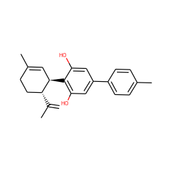 C=C(C)[C@@H]1CCC(C)=C[C@H]1c1c(O)cc(-c2ccc(C)cc2)cc1O ZINC000028826553