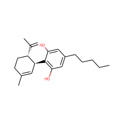 C=C(C)[C@H]1CCC(C)=C[C@@H]1c1c(O)cc(CCCCC)cc1O ZINC000001530831