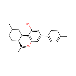 C=C(C)[C@H]1CCC(C)=C[C@H]1c1c(O)cc(-c2ccc(C)cc2)cc1O ZINC000028826552