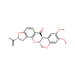 C=C(C)[C@H]1Cc2c(ccc3c2O[C@H]2COc4cc(OC)c(OC)cc4[C@@H]2C3=O)O1 ZINC000003874885