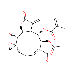 C=C(C)C(=O)O[C@@H]1[C@@H](OC(C)=O)/C(C=O)=C\CC[C@@]2(CO2)[C@H](O)[C@H]2OC(=O)C(=C)[C@H]12 ZINC000013585325