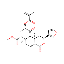 C=C(C)C(=O)O[C@H]1C[C@@H](C(=O)OC)[C@]2(C)CC[C@H]3C(=O)O[C@H](c4ccoc4)C[C@]3(C)[C@H]2C1=O ZINC000013648136