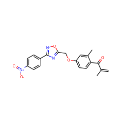 C=C(C)C(=O)c1ccc(OCc2nc(-c3ccc([N+](=O)[O-])cc3)no2)cc1C ZINC000045314655