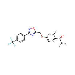 C=C(C)C(=O)c1ccc(OCc2nc(-c3ccc(C(F)(F)F)cc3)no2)cc1C ZINC000045245583