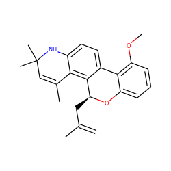 C=C(C)C[C@@H]1Oc2cccc(OC)c2-c2ccc3c(c21)C(C)=CC(C)(C)N3 ZINC000029410622