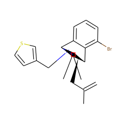 C=C(C)C[C@H]1[C@H]2c3c(Br)cccc3[C@H](CC2(C)C)N1Cc1ccsc1 ZINC000653664714