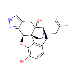 C=C(C)CN1CC[C@@]23c4c5ccc(O)c4O[C@H]2c2n[nH]cc2C[C@@]3(O)[C@H]1C5 ZINC000169371015