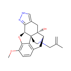 C=C(C)CN1CC[C@@]23c4c5ccc(OC)c4O[C@H]2c2n[nH]cc2C[C@@]3(O)[C@H]1C5 ZINC000169335195