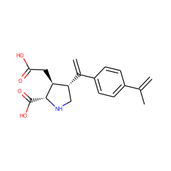 C=C(C)c1ccc(C(=C)[C@@H]2CN[C@H](C(=O)O)[C@H]2CC(=O)O)cc1 ZINC000013758420