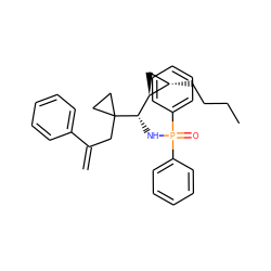 C=C(CC1([C@@H](NP(=O)(c2ccccc2)c2ccccc2)[C@H]2C[C@@H]2CCCC)CC1)c1ccccc1 ZINC000008019419