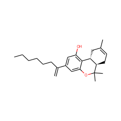 C=C(CCCCCC)c1cc(O)c2c(c1)OC(C)(C)[C@@H]1CC=C(C)C[C@@H]21 ZINC000013779274