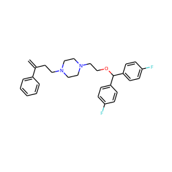 C=C(CCN1CCN(CCOC(c2ccc(F)cc2)c2ccc(F)cc2)CC1)c1ccccc1 ZINC000023360847