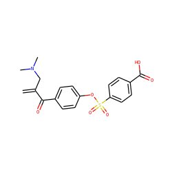 C=C(CN(C)C)C(=O)c1ccc(OS(=O)(=O)c2ccc(C(=O)O)cc2)cc1 ZINC000013741924