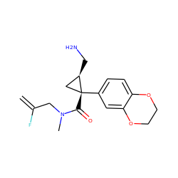 C=C(F)CN(C)C(=O)[C@@]1(c2ccc3c(c2)OCCO3)C[C@H]1CN ZINC000029046883