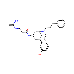 C=C(N)NCCC(=O)N[C@@H]1C[C@H]2C[C@@](c3cccc(O)c3)(C1)[C@@H](C)CN2CCCc1ccccc1 ZINC000169365644