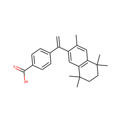 C=C(c1ccc(C(=O)O)cc1)c1cc2c(cc1C)C(C)(C)CCC2(C)C ZINC000001539579