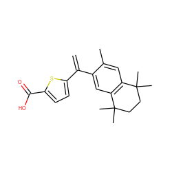 C=C(c1ccc(C(=O)O)s1)c1cc2c(cc1C)C(C)(C)CCC2(C)C ZINC000013743084