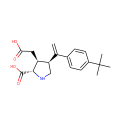 C=C(c1ccc(C(C)(C)C)cc1)[C@H]1CN[C@H](C(=O)O)[C@H]1CC(=O)O ZINC000013758381