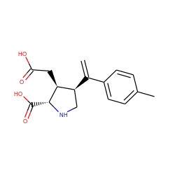 C=C(c1ccc(C)cc1)[C@H]1CN[C@H](C(=O)O)[C@H]1CC(=O)O ZINC000013758359