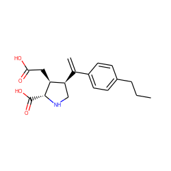 C=C(c1ccc(CCC)cc1)[C@H]1CN[C@H](C(=O)O)[C@H]1CC(=O)O ZINC000013758378