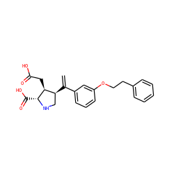 C=C(c1cccc(OCCc2ccccc2)c1)[C@H]1CN[C@H](C(=O)O)[C@H]1CC(=O)O ZINC000013758399