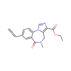 C=C=Cc1ccc2c(c1)C(=O)N(C)Cc1c(C(=O)OCC)ncn1-2 ZINC000013755882