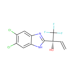 C=C[C@@](O)(c1nc2cc(Cl)c(Cl)cc2[nH]1)C(F)(F)F ZINC000028954197