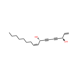 C=C[C@@H](O)C#CC#C[C@@H](O)/C=C\CCCCCCC ZINC000008214562