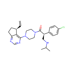 C=C[C@@H]1CCc2ncnc(N3CCN(C(=O)[C@H](CNC(C)C)c4ccc(Cl)cc4)CC3)c21 ZINC000095578565