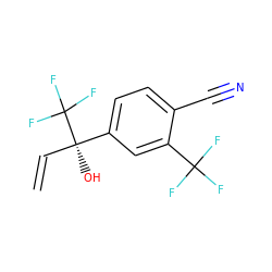 C=C[C@](O)(c1ccc(C#N)c(C(F)(F)F)c1)C(F)(F)F ZINC000653863952