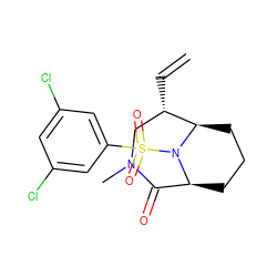 C=C[C@H]1CN(C)C(=O)[C@@H]2CCC[C@H]1N2S(=O)(=O)c1cc(Cl)cc(Cl)c1 ZINC001772648728