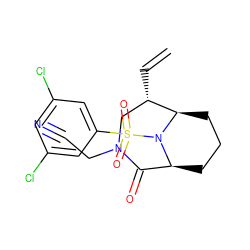 C=C[C@H]1CN(CC#N)C(=O)[C@@H]2CCC[C@H]1N2S(=O)(=O)c1cc(Cl)cc(Cl)c1 ZINC001772653983