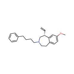 C=C[C@H]1CN(CCCCc2ccccc2)CCc2ccc(OC)cc21 ZINC001772602253