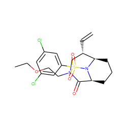 C=C[C@H]1CN(CCOCC)C(=O)[C@@H]2CCC[C@H]1N2S(=O)(=O)c1cc(Cl)cc(Cl)c1 ZINC001772571074