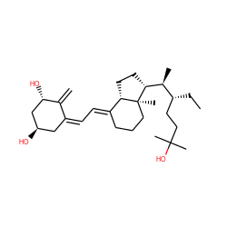 C=C1/C(=C\C=C2/CCC[C@@]3(C)[C@H]2CC[C@@H]3[C@@H](C)[C@H](CC)CCC(C)(C)O)C[C@@H](O)C[C@@H]1O ZINC000035259679