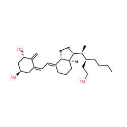 C=C1/C(=C\C=C2/CCC[C@@]3(C)[C@H]2CC[C@@H]3[C@@H](C)[C@H](CCO)CCCC)C[C@@H](O)C[C@@H]1O ZINC000039714764