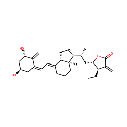 C=C1/C(=C\C=C2/CCC[C@@]3(C)[C@H]2CC[C@@H]3[C@H](C)C[C@@H]2OC(=O)C(=C)[C@H]2CC)C[C@@H](O)C[C@@H]1O ZINC000037865388