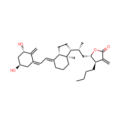 C=C1/C(=C\C=C2/CCC[C@@]3(C)[C@H]2CC[C@@H]3[C@H](C)C[C@@H]2OC(=O)C(=C)[C@H]2CCCC)C[C@@H](O)C[C@@H]1O ZINC000037865384