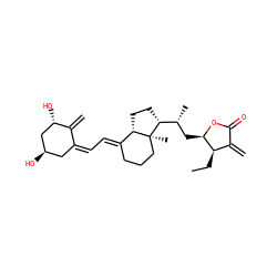 C=C1/C(=C\C=C2/CCC[C@@]3(C)[C@H]2CC[C@@H]3[C@H](C)C[C@H]2OC(=O)C(=C)[C@H]2CC)C[C@@H](O)C[C@@H]1O ZINC000037865366