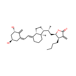 C=C1/C(=C\C=C2/CCC[C@@]3(C)[C@H]2CC[C@@H]3[C@H](C)C[C@H]2OC(=O)C(=C)[C@H]2CCCC)C[C@@H](O)C[C@@H]1O ZINC000037865362