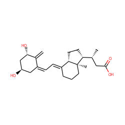 C=C1/C(=C\C=C2/CCC[C@@]3(C)[C@H]2CC[C@@H]3[C@H](C)CC(=O)O)C[C@@H](O)C[C@@H]1O ZINC000038791535