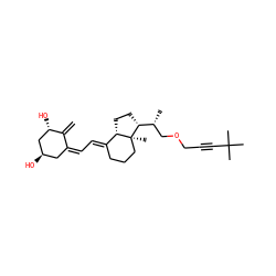 C=C1/C(=C\C=C2/CCC[C@@]3(C)[C@H]2CC[C@@H]3[C@H](C)COCC#CC(C)(C)C)C[C@@H](O)C[C@@H]1O ZINC000028869542