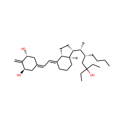 C=C1[C@H](O)CC(=C/C=C2\CCC[C@@]3(C)[C@H]2CC[C@@H]3[C@H](C)[C@H](CCCC)CC(O)(CC)CC)C[C@H]1O ZINC000098209633