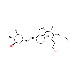 C=C1[C@H](O)CC(=C/C=C2\CCC[C@@]3(C)[C@H]2CC[C@@H]3[C@H](C)[C@H](CCCC)CCCO)C[C@H]1O ZINC000169346879