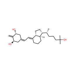 C=C1[C@H](O)CC(=C/C=C2\CCC[C@@]3(C)[C@H]2CC[C@@H]3[C@H](C)CCCC(C)(C)O)C[C@H]1O ZINC000004394163