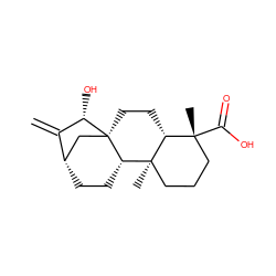 C=C1[C@H]2CC[C@H]3[C@]4(C)CCC[C@@](C)(C(=O)O)[C@H]4CC[C@]3(C2)[C@H]1O ZINC000101687268