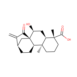 C=C1C(=O)[C@]23C[C@H]1CC[C@@H]2[C@]1(C)CCC[C@@](C)(C(=O)O)[C@@H]1C[C@@H]3O ZINC000072136038