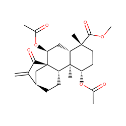 C=C1C(=O)[C@]23C[C@H]1CC[C@H]2[C@]1(C)[C@@H](OC(C)=O)CC[C@@](C)(C(=O)OC)[C@H]1C[C@@H]3OC(C)=O ZINC000072137832